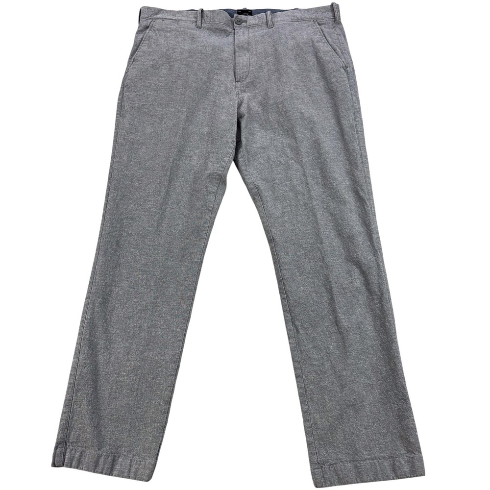 J Crew 770 Straight Pants Mens 38 Gray Linen Cotton Stretch Chino Casual 38x31